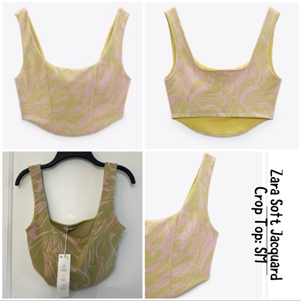 Zara Soft Jacquard Crop Top: SM